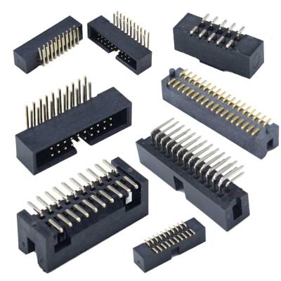 China 2mm Smt PCB Box Header Socket 40pin 2X20 Smd 254Mm Single Row 14pin 6pin 12 Dual 40 10 Terminals 127Mm Idc Box Header PCB Male Connector for sale