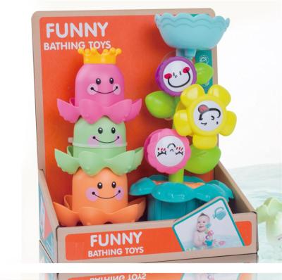 China Water Spray Tool New Octopus Water Bath Floating Rubber Animal Toy Multifunctional Interesting Cup Combination Set Funny Baby Bathing Toy for sale