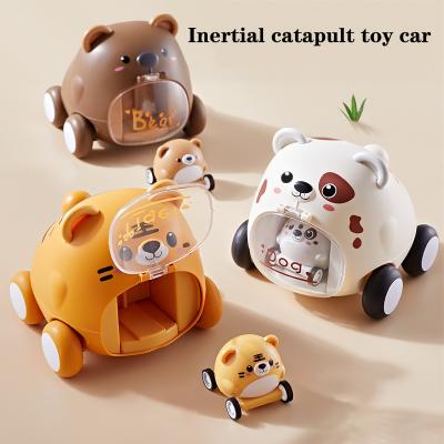 China Toy Cart Baby Puzzle New Toy Car Children's Strange Animal Newest Cute Pet Catapult Friction Cast Car Diecast Toys for sale