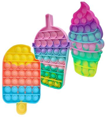 China Rainbow Ask Reset Sound Stress Reliever Toy Push Bubble Sensory It Restless Person Sensory Toys silicone unisex for sale