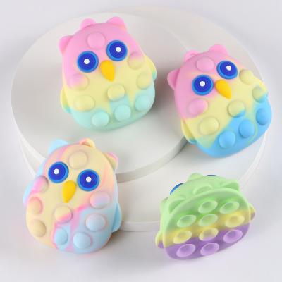 China Worry Relife 3D Decompression Ball Cartoon Silicone Owl Pinch Music Duct Ball Toy Relief Stress Shaker Toys Squeeze Toys Jump 1t for sale