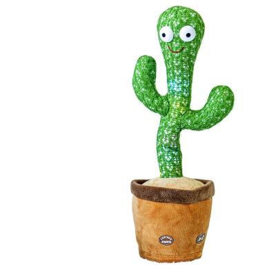 China Realistic Ask for Discounts Dancing Cactus Toys Flowerpot TwistingDoll Musical Stuffed Singing Plush Talking Toy for Kids for sale