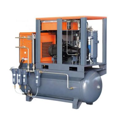 China Lubricated Screw Air Compressor 7.5kw/11kw/15kw/22kw Frequency Conversion Silent Permanent Magnet Scroll All In One Air Compressor for sale