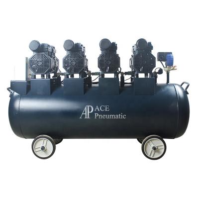 China 2.2KW 120L Silent Oil Free Small Piston Air Compressor High Pressure Portable Small Piston Air Compressor Mobile Price for sale