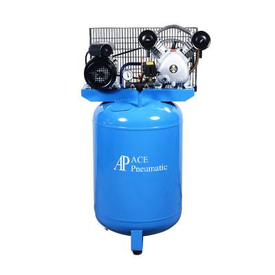 China Lubricated ACE 600l/min 20cfm 12bar belt driven air compressor with 300l tank 4kw 7.5hp reciprocating piston air compressor for sale