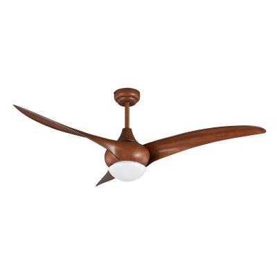 China New Modern Simple Design Brown Fans Lamp Fancy Lights Decorative Living Room Ceiling Fan With Led Light for sale