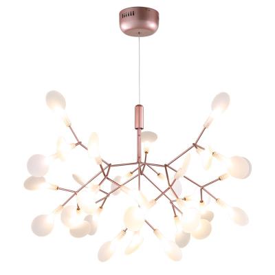 China Hot Sale 27 Heads Nordic Simple Modern Firefly Luxury Designer Creative Branches Led Pendant Lamp for sale