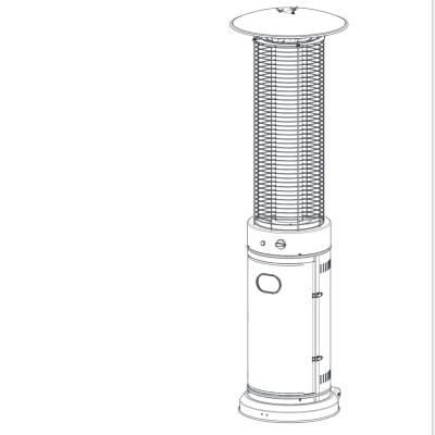 China 2022 new arrival outdoor garden supplies gas lpg stocked outdoor heater for sale