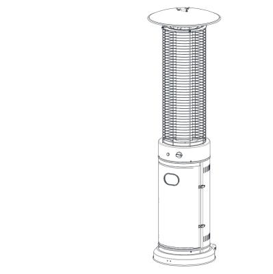 China 2022 Hot Product Stocked Standing Outdoor Round Heater Hotel For Patio Propane for sale