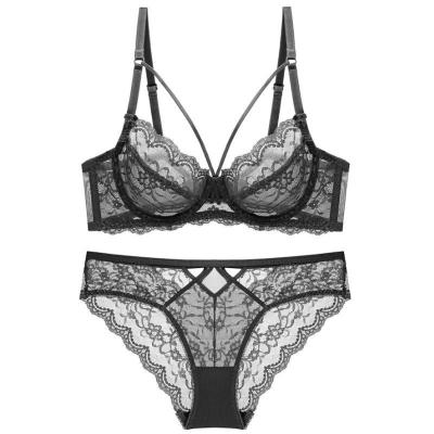 China New Embroidery Design Wholesale Price Sexy Lace Underwear Set For Women for sale