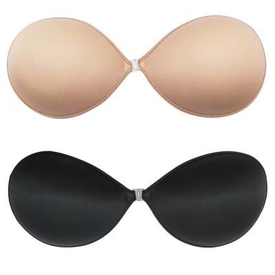 China Silica Gel Washable Women's Small Strapless Chest Gathered Silicone Bra Non Slip Breathable Invisible Correction Bra for sale