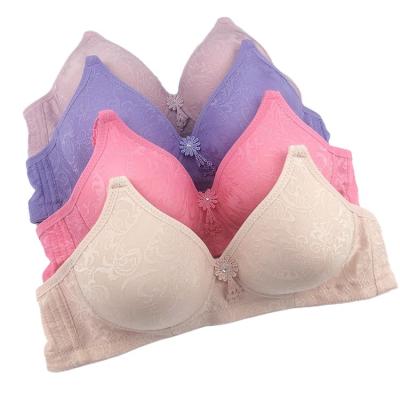 China One Piece Thin Underwear Plus Size Bra Without Wire Bra Multicolor Printing Women's Bras for sale