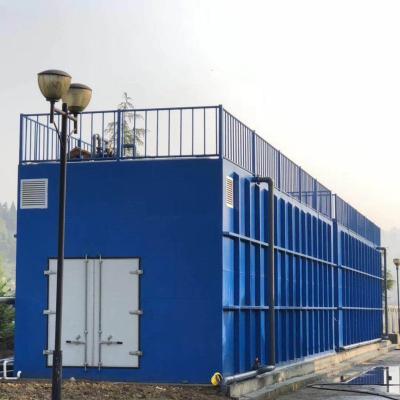 China Smaller footprint and less civil labor MBBR containerized sewage treatment plant for sale