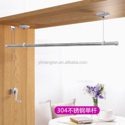 China Traditional Balcony Semi-automatic Ceiling Clothes Drying Rack / Lifting Hanger Racks for sale