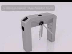 Semi - Automatic Stainless Steel Tripod Turnstiles With Controller / RFID Reader