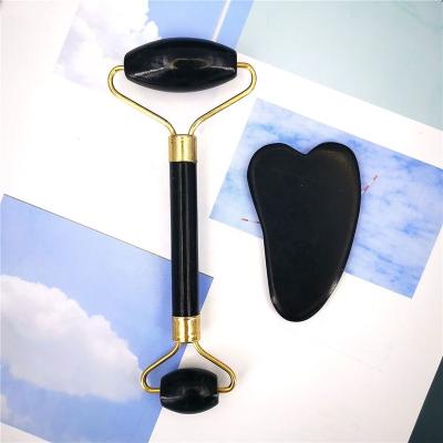 China Wholesale Beauty White Jade Roller Gua Sha Set Face Lift Face Massage Jade Roller for sale