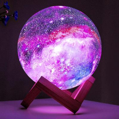 China Modern 15 cm 16 LED Colors With Remote Control 3D Star Moon Night Light For Bedroom for sale