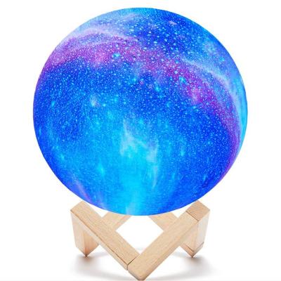 China Modern USB Rechargeable Moon Lamp Bedrooms Bedside Night Lights For Bay Kids Lover Birthday Party Gifts for sale