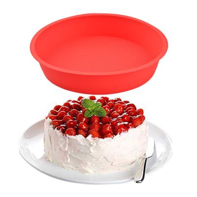 China Factory Viable Free Sample Round Shape 10 Inch Silicone Cake Mold Silicon Baking Cake Pan for sale