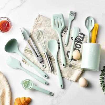 China 10 12pcs Viable Kitchenware Accesorios de cocina Cooking Tools Spatula Turner Spoon Silicone Kitchen Instrument Utensil Set for sale