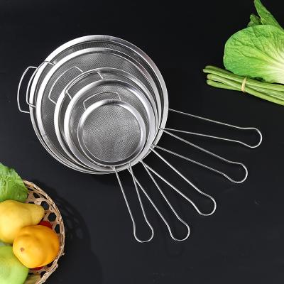 China High Quality Metal Stainless Steel 7 Set Of Mesh Strainer Kitchen Sieve for sale