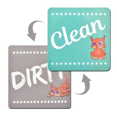 China Durable Dishwasher Clean Dirty Magnet Sign - Double Sided Strongest Magnet Flip - Kitchen Flip Magnet Home Decor for sale