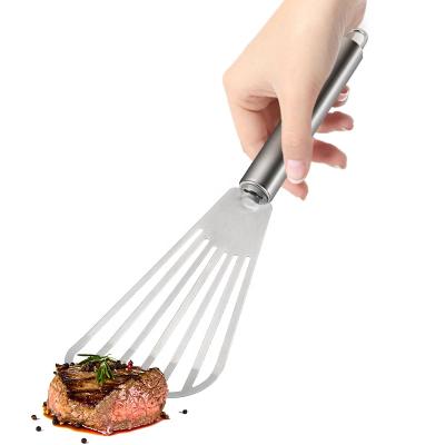 China Kitchen Viable Hot Tool Multifunctional Amazon Steak Frying Spatula Eel Slotted Turner Stainless Steel Fish Steak Spatula for sale