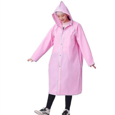 China Bachelorette Raincoats Popular Logo Transparent EVA Raincoat For Women, South Korea And Japan for sale