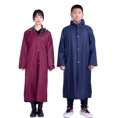 China 100% PVC Water Proof Raincoat Resistant /Windproof/Eco-friendly/Durable/Soft Rain Coat Red For Adults Men's Long Raincoat Polyester Raincoat for sale