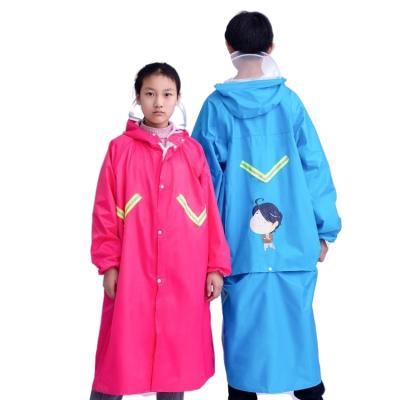 China Bachelorette Rainwear Quality Children's Double Zipper Access Raincoat , Kids Rain Coat Anymals Reusable for sale