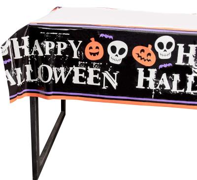 China Disposable Festival PE Table Cover Halloween Table Cover Waterproof For Party for sale