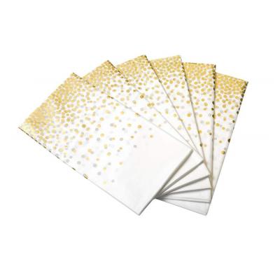 China Waterproof Gold Dot PE Tablecover 54