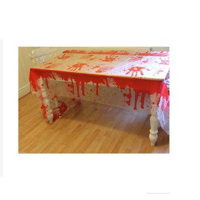 China BIG OILPROOF TABLECLOTH COVER HALLOWEEN BLOOD BLOOD STAINED PARTY FANCY TABLE COVERS 137cm x 274cm for sale