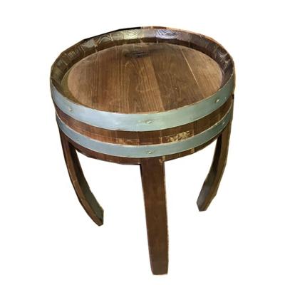 China Sustainable Wooden Barrel Furniture Wooden Wine Whiskey Barrel Table For Home Bar Decoration for sale