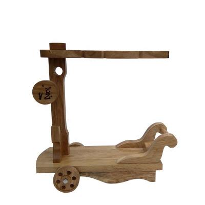 China Wine Rack Decoration Oak Wood Display Stored Wooden Bottle Rack for sale