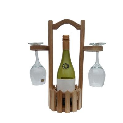 China Sustainable Wine Rack Decoration Wood Show Wooden Wine Bottle Rack for sale