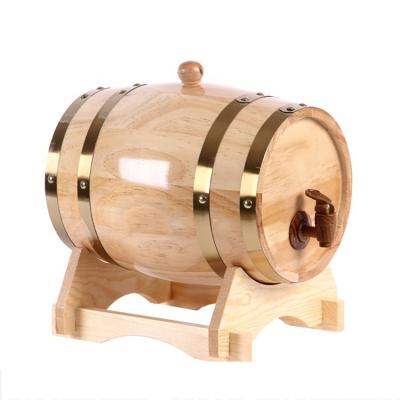 China With Liner 3 L Wooden Aging Wooden Whiskey Barrels Tinefoil Bag Barrel For Wine Beer for sale