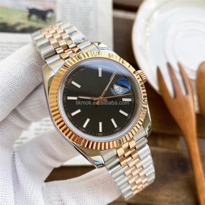 China 3A Date 3A Quality Automatic Watch 41mm Rose Gold Stainless Steel Luxury Waterproof Mechanical Movements Watch Price Watches for sale