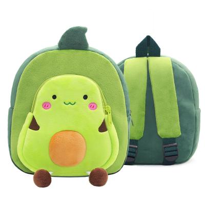 China Plush shoulder backpack TS Wholesale Fashion Design Cute Cartoon Fruit Kids School Backpack Custom Logo Plush Toy Backpack for sale