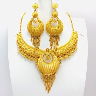 China Star TRENDY Gold Jewelry Custom Luxury Women Set African Gold Jewelry With Earrings for sale