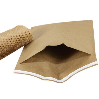 China Other Eco-Friendly Papped Biodegradable Kraft Paper Shipping Honeycomb Bags Compostable Logo Custom Envelopes Bubble Kraft Mailers for sale