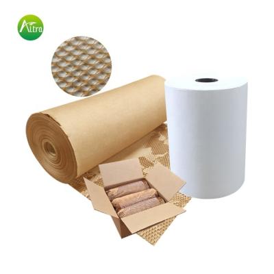 China Recycled Materials Shenzhen Honeycomb Paper Recyclable Kraft Paper Wrapping Cushioning Paper for sale