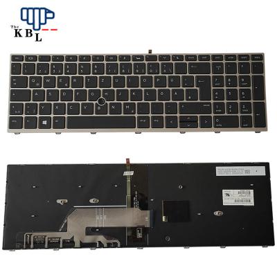 China New Capacitive Germany Language For HP Probook 650 G4 650 G5 Backlight Color Laptop Tastatur Silver Keyboard 120P10911TDH318 for sale