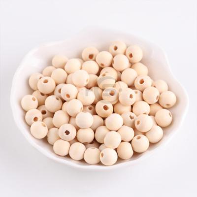 China DIY Eco-friendly Natural Wooden Ball Round Spacer Beads Eco-friendly Natural Wooden Beads for sale