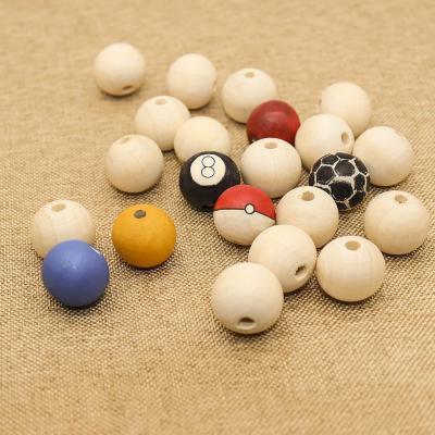 China New Products Eco - Friendly Mixed Color Bulk Round 8mm 10mm DIY Wooden Beads for sale