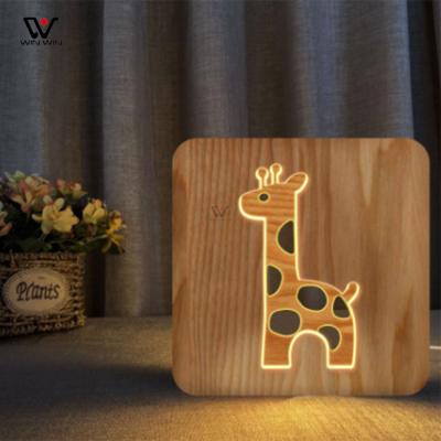 China Eco-friendly Bedroom LED Night Light 3D Cartoon Kids USB Bedside Lamp Table Lamp Gift for sale