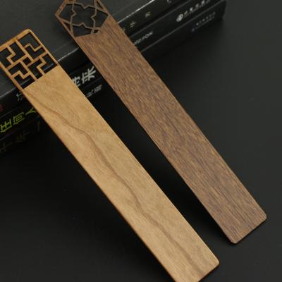 China Wooden Bamboo Souvenir DIY Gifts Custom Color Print Education Stationery Bookmark for sale