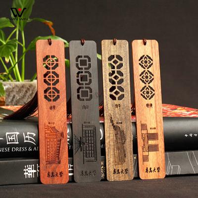 China Education Laser Engraved Feather Shape Wooden Bookmarks for sale