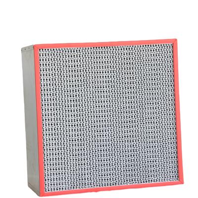 China Laboratory / clean room / air conditioner high temperature resistance pleated fiberglass hepa filter with galvanized frame for sale