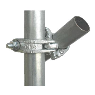 China Industrial Scaffolding Pipe Clamp Pressed And Drop Forged Fixed Swivel Coupler for sale